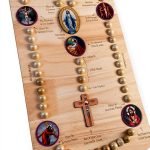Wooden Rosary Board Gather and Pray Interactive Prayer Tool-0