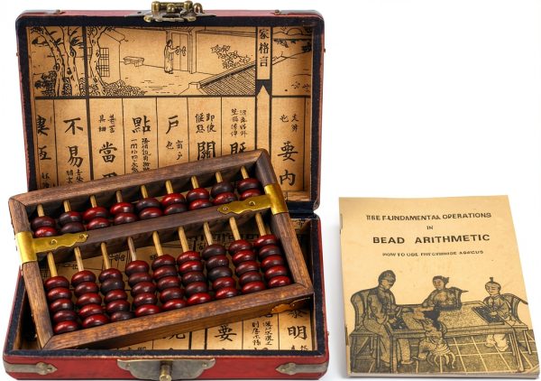 PP-NEST Abacus Vintage Leather Box Handmade Bead Arithmetic-2