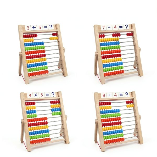 Gotoofun Wooden Abacus Math Learning Set for Kids Ages 3-8-4