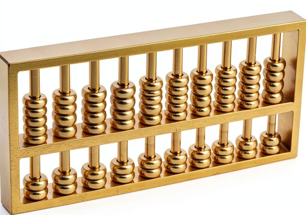 Brass Statu Copper Abacus Educational Tool Kids Math-0