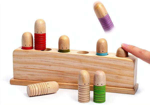 ALLABC Toys Pop Up Toy Wooden Montessori Toddler Learning-0