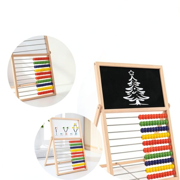 Ranqibo Magnetic Abacus Wooden Double Sided Kids Learning-3