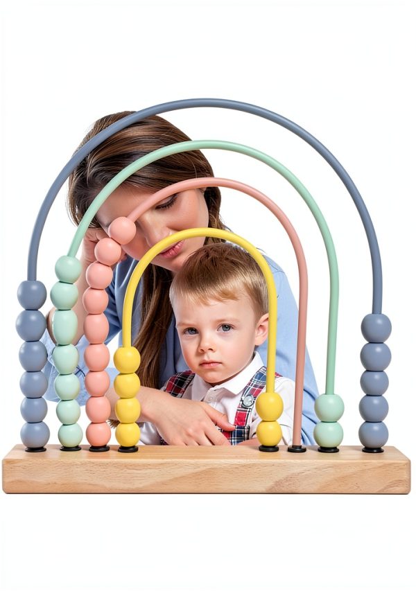 Ibwaae Wooden Abacus Educational Toy for Toddlers Math-4