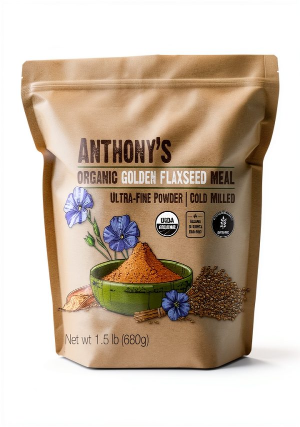 Organic Golden Flaxseed Meal Anthony's Gluten Free Vegan-0