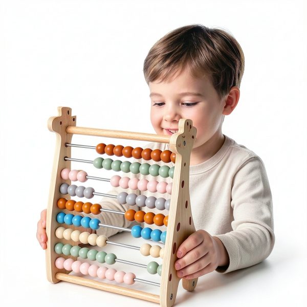 Childlike Behavior Wooden Abacus Educational Toy for-4