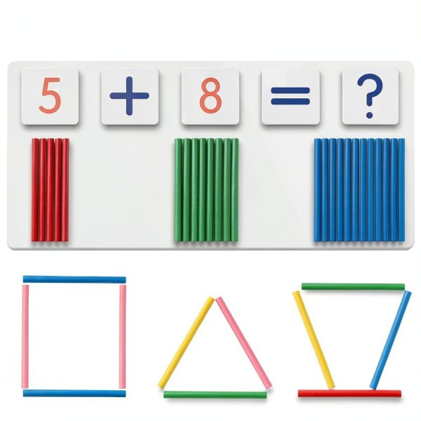 Gotoofun Wooden Abacus Math Learning Set for Kids Ages 3-8-3