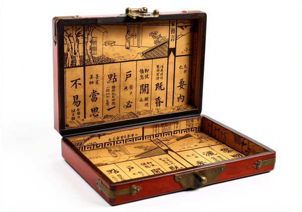 PP-NEST Abacus Vintage Leather Box Handmade Bead Arithmetic-5