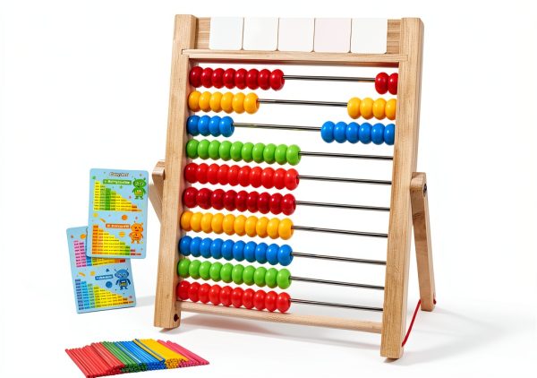 Gotoofun Wooden Abacus Math Learning Set for Kids Ages 3-8-0