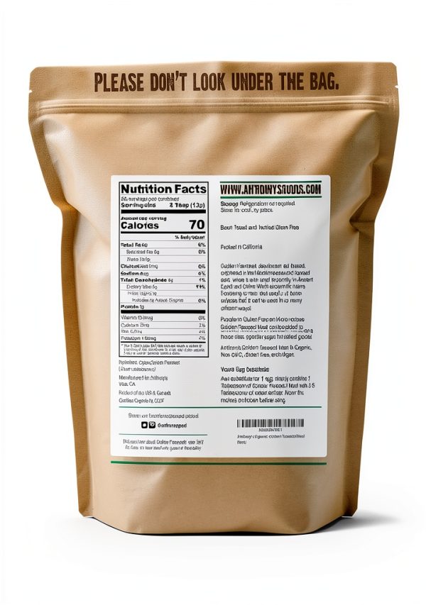 Organic Golden Flaxseed Meal Anthony's Gluten Free Vegan-1