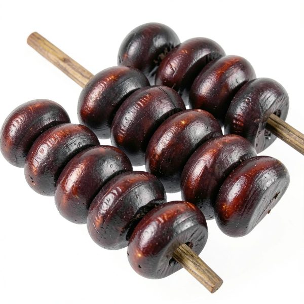 PP-NEST Abacus Vintage Leather Box Handmade Bead Arithmetic-4