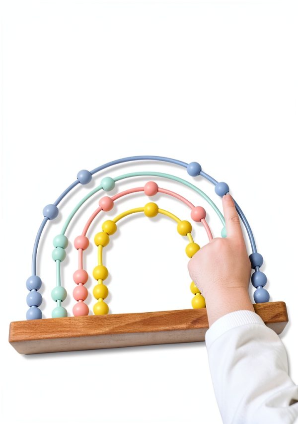 Ibwaae Wooden Abacus Educational Toy for Toddlers Math-5