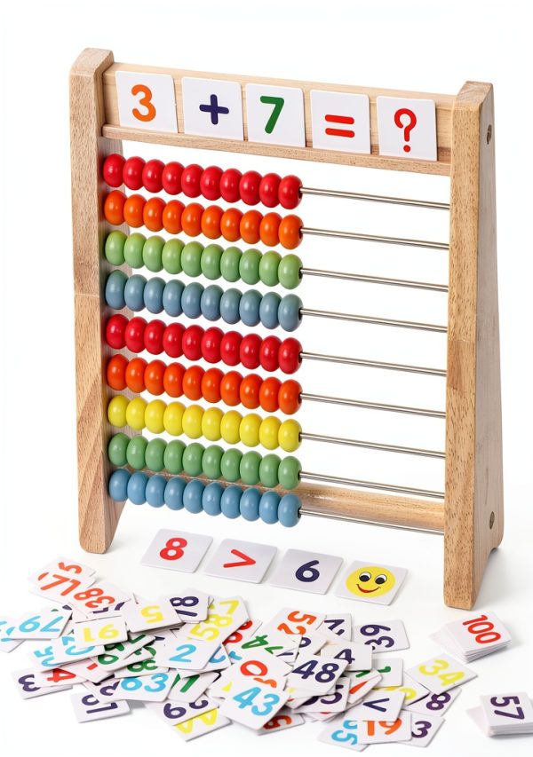 Flzoaveus Wooden Abacus Learning Toy for Kids-0