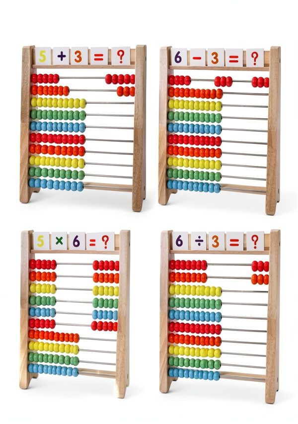 Flzoaveus Wooden Abacus for Kids Learning-3