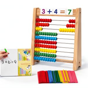 Ranqibo Wooden Abacus Kids Math Learning Tool-0