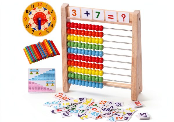 Flzoaveus Wooden Abacus for Kids Learning-0