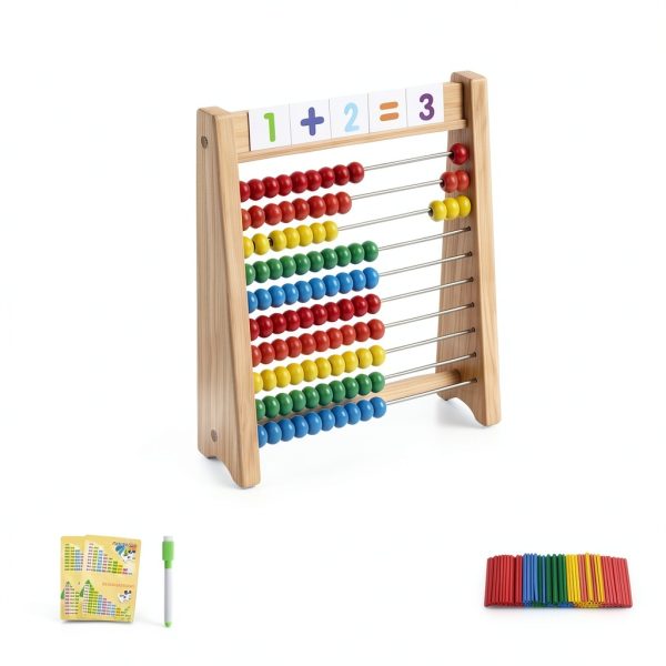 Ranqibo Wooden Abacus Kids Math Learning Tool-1