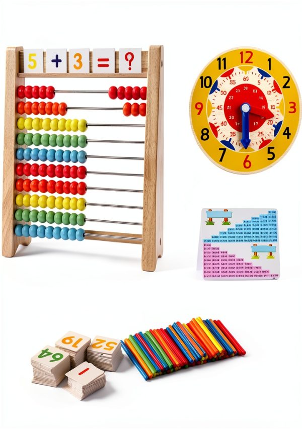 Flzoaveus Wooden Abacus for Kids Learning-4