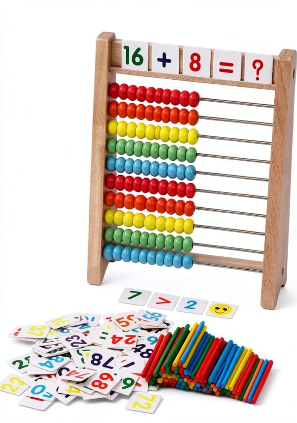 Wooden Abacus by Cltoyvers Learning Toy 100 Beads-1