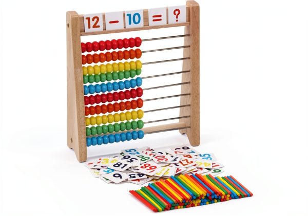 Wooden Abacus by Cltoyvers Learning Toy 100 Beads-2