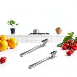 2Pcs Grapefruit Spoon Stainless Steel Fruit Spoon, Stainless Steel Spoon, Serrated Edge Ice Cream Scrape Cut Spoons For Fruit Dessert Cheese Vegetables Kitchen Tool with Non-stick Plating-0