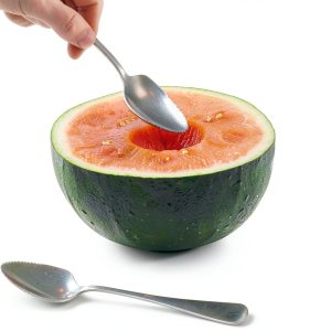 Black Grapefruit Spoons 2 Pieces Set, 2 Stainless Steel Grapefruit Spoon with Titanium Plating, Grapefruit Utensil Set, Serrated Edges Spoon Pack of 2 (Black)-0