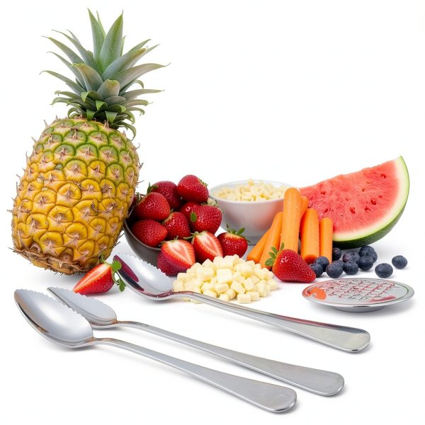 2Pcs Grapefruit Spoon Stainless Steel Fruit Spoon, Stainless Steel Spoon, Serrated Edge Ice Cream Scrape Cut Spoons For Fruit Dessert Cheese Vegetables Kitchen Tool with Non-stick Plating-3